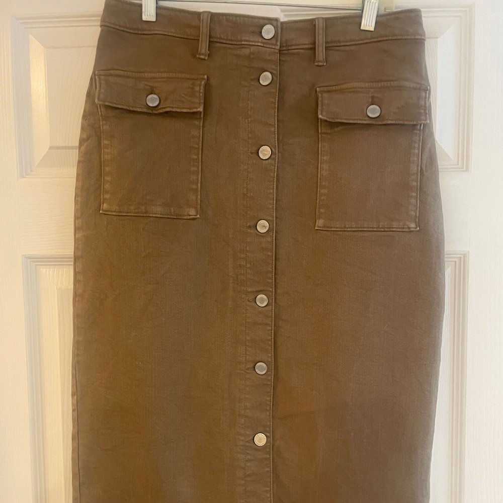 Banana Republic Tan Denim Skirt Size 10